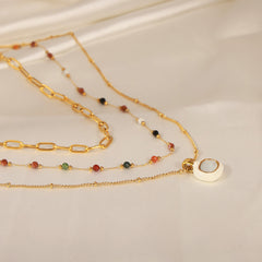 Natural Stone Pendant Necklace Collection