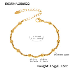 Gold-Tone Sparkling Charm Bracelet or Anklet