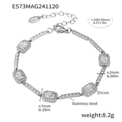 Geometric Cubic Zirconia Bracelet Designs