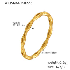 Interlocking-Detail Adjustable Open Rings