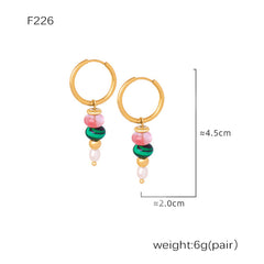 Natural Stone Bead Drop Earring Designs