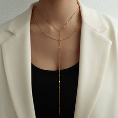 Fine Y Drop Necklace or Layering Set