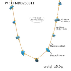 Natural Stone Accent Necklace