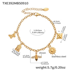 Sunflower and Insect Charm Jewelry Designs