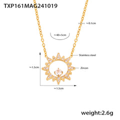 Sunburst Cubic Zirconia Necklace, Bracelet or Separate Chain