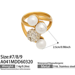 Faux Pearl Statement Ring Designs