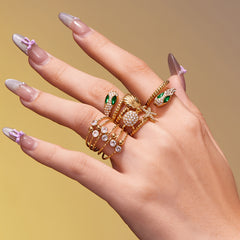 Cubic Zirconia Openwork Statement Ring Designs