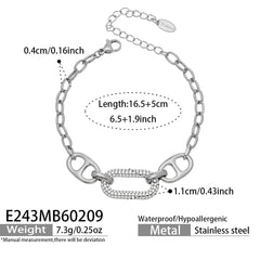 Bead & Cubic Zirconia Charm Bracelets