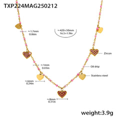 Heart Cubic Zirconia Necklace, Bracelet & Anklet