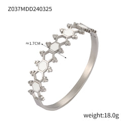 Acrylic Hexagon Openwork Bangle