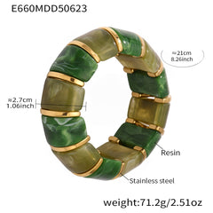 Color Resin Stretch Bracelet