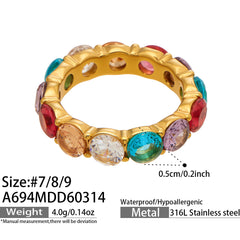 Color Cubic Zirconia Band Ring Designs