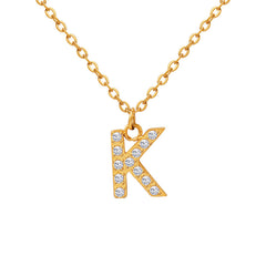 Sparkling Initial Pendant Necklace