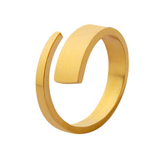18K Gold-Plated Minimalist Open Band Ring