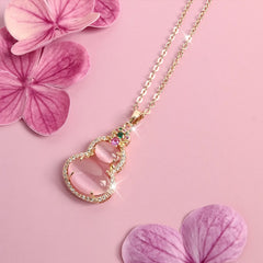 Nadine Vintage-Inspired Pavé Gourd Necklace