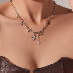 18K Gold-Plated Starburst Fringe Necklace