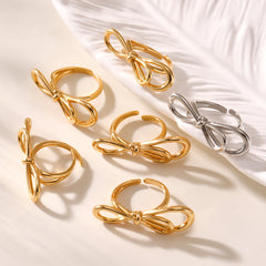 Sculptural Bow Open Ring