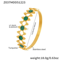18K Gold-Plated Colored Accent Bangle Designs