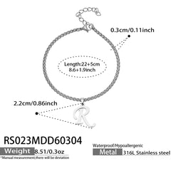 Initial Pendant Anklet
