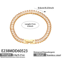 Colorful Cubic Zirconia Tennis Bracelet & Necklace