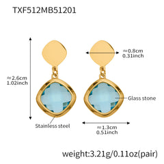 Faceted Glass Stone Necklace, Bracelet & Earrings