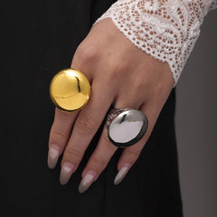 Polished Dome Statement Stainless Steel Ring