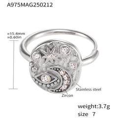 Cubic Zirconia Celestial Eye Statement Ring