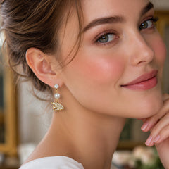 18K Gold-Plated Ocean Charm Drop Earrings