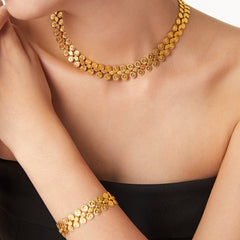 Round Disc Detail Necklace or Bracelet