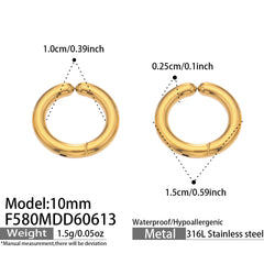 18K Gold-Plated Classic Huggie Hoop Earrings