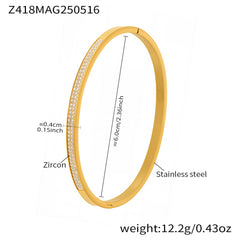 Cubic Zirconia or Openwork Bangle Bracelet
