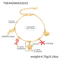 18K Gold-Plated Ocean Charm Jewelry Separates