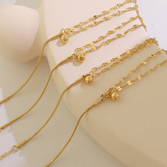 Gold-Tone Layered Bead Chain Bracelet