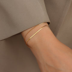 Double-Layer Flat Chain Bracelet
