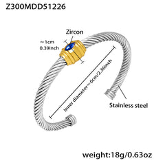 Colored Cubic Zirconia and Enamel Bangle Designs
