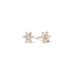 Nadine Pavé Floral Stud Earrings