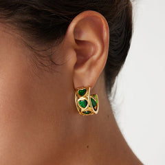 Nadine Heart Stud Earrings