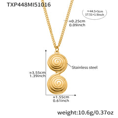 Gold-Tone Spiral Disc Jewelry