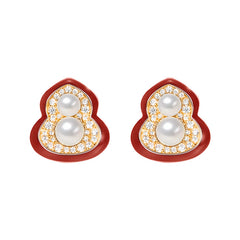 Nicolette Vintage-Inspired Gourd Stud Earrings