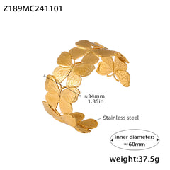 Sculptural Flower or Leaf Open Cuff Bracelet