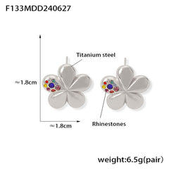 Sculptural Flower Stud Earrings