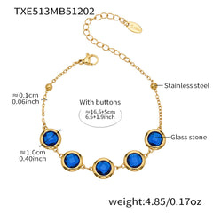 Faceted Round Glass Stone Necklace, Bracelet & Earrings