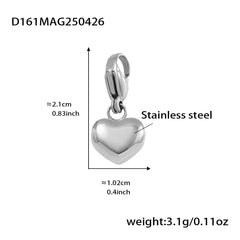 Cubic Zirconia Heart Charm Bracelet or Pendant