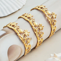 18K Gold-Plated Ocean Openwork Bangle