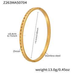 Cubic Zirconia Minimal Bangle Collection