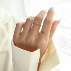 Minimal Slim Stacking Band Ring