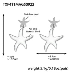 18K Gold-Plated Shell Heart or Starfish Jewelry