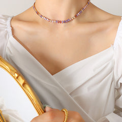 Colored Cubic Zirconia Tennis Jewelry