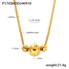 Layering Chain and Three-Bead Necklace