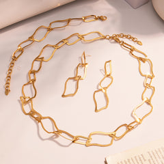 18K Gold-Plated Irregular Link Jewelry
